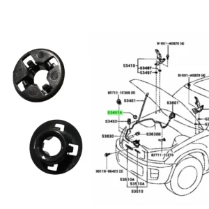 ARO RETEN VARILLA CAPOT COROLLA 2002-07 ORIG