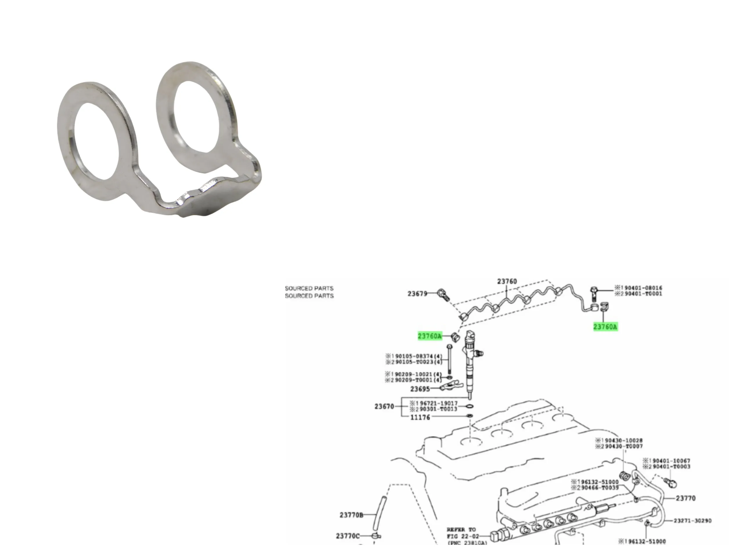 ARANDELA A DOBLE INYECTORES HILUX 2005- / SW4 2005- * CAÑO RETORNO * LLEVA 5