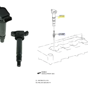 BOBINA ENCENDIDO HILUX / SW4 NAFTA 2012- 2TRFE JAP