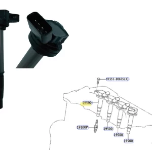 BOBINA IGNICION COROLLA 2012- 3ZRFBE ORIG * LLEVA 4 *