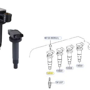 BOBINA IGNICION RAV 2001-05 1AZFE / AVENSIS *LLEVA 4*