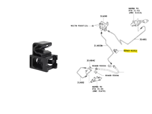 ABRAZADERA TUBO FRENOS HILUX 2005-/SW4 2005- ORIG