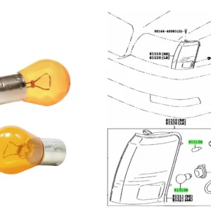 LAMPARA FARO TRASERO COROLLA 02/06 EXT.GIRO / SW4 2005-