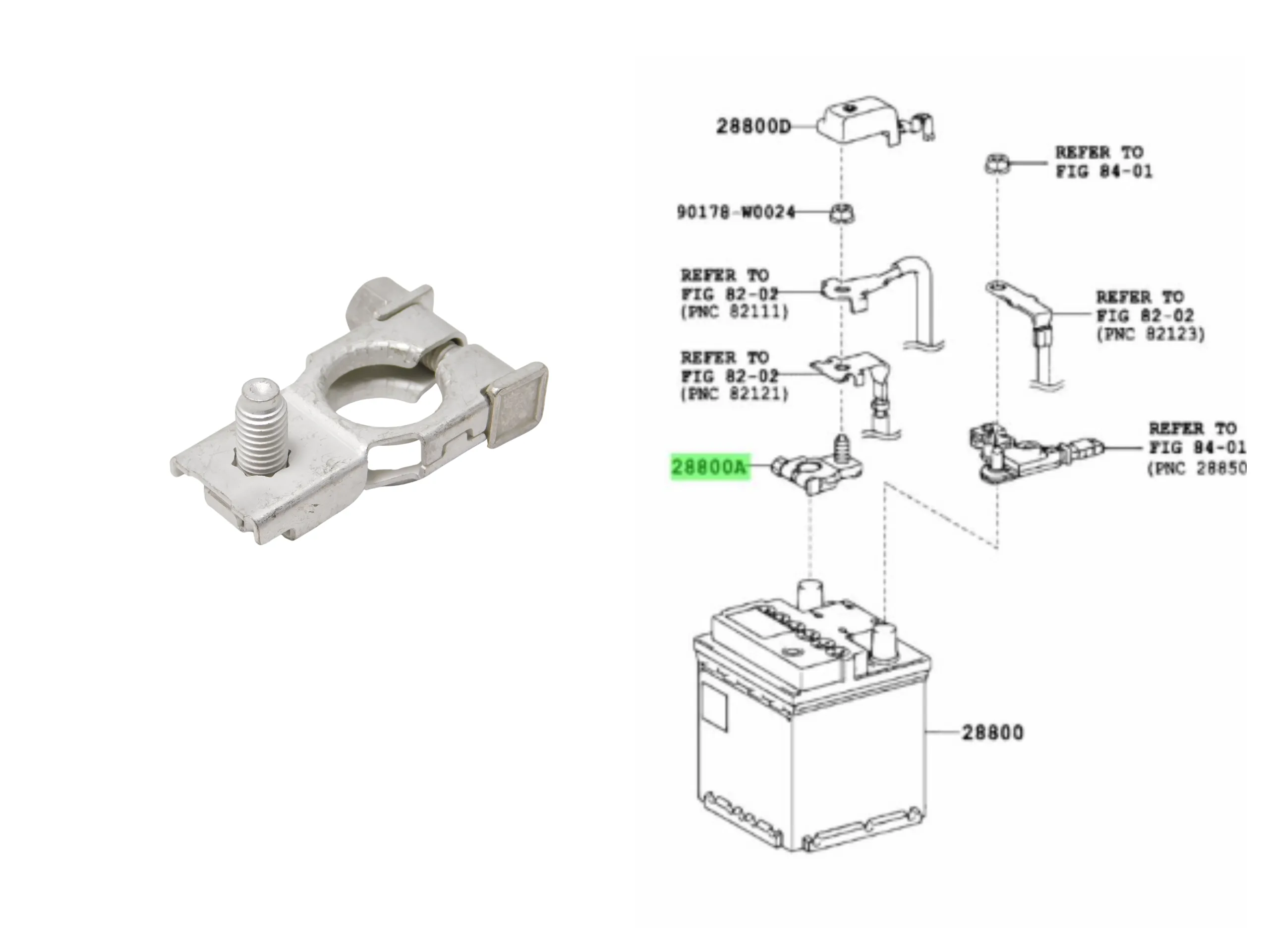 BORNE POSITIVO HILUX 2005- / SW4 2005