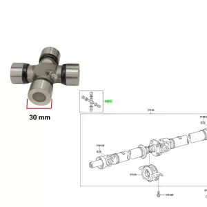 CRUCETA HILUX 2016- 4X2 - 4X4 / SW4 2016- *CARDAN TRASERO* (LLEVA 3) TWN