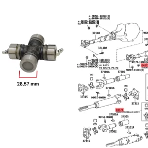 CRUCETA HILUX 4X4 92/2004 CARDAN 28.57 MM TWN