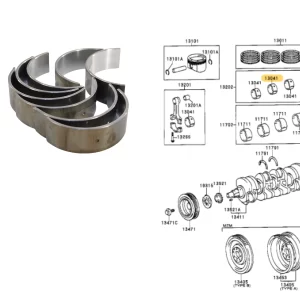 COJINETE BIELA COROLLA 02/2010 1ZZ - 3ZZ 0.25 JUEGO