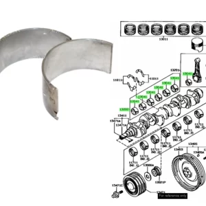 COJINETE BIELA HILUX 92-97 L 2L / 2.0 2.4 S/TURBO STD JAPON