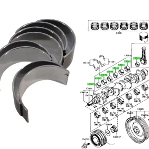 COJINETE BIELA HILUX 92/2004 3L 5L 2.8 3.0 S/TURBO 0.50