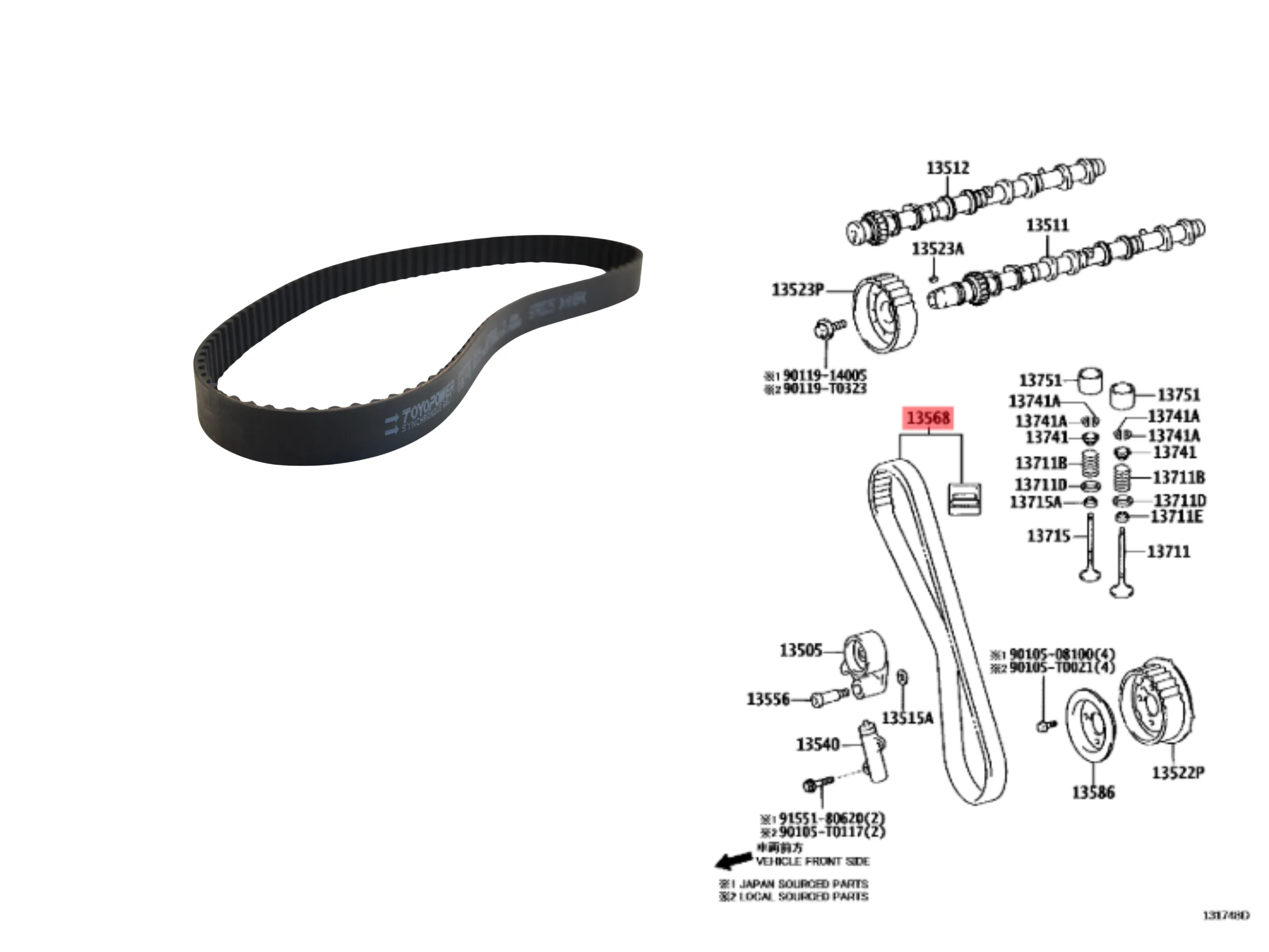 CORREA DISTRIBUCION HILUX 2005- TODAS / SW4 2005 °TOYOPOWER°