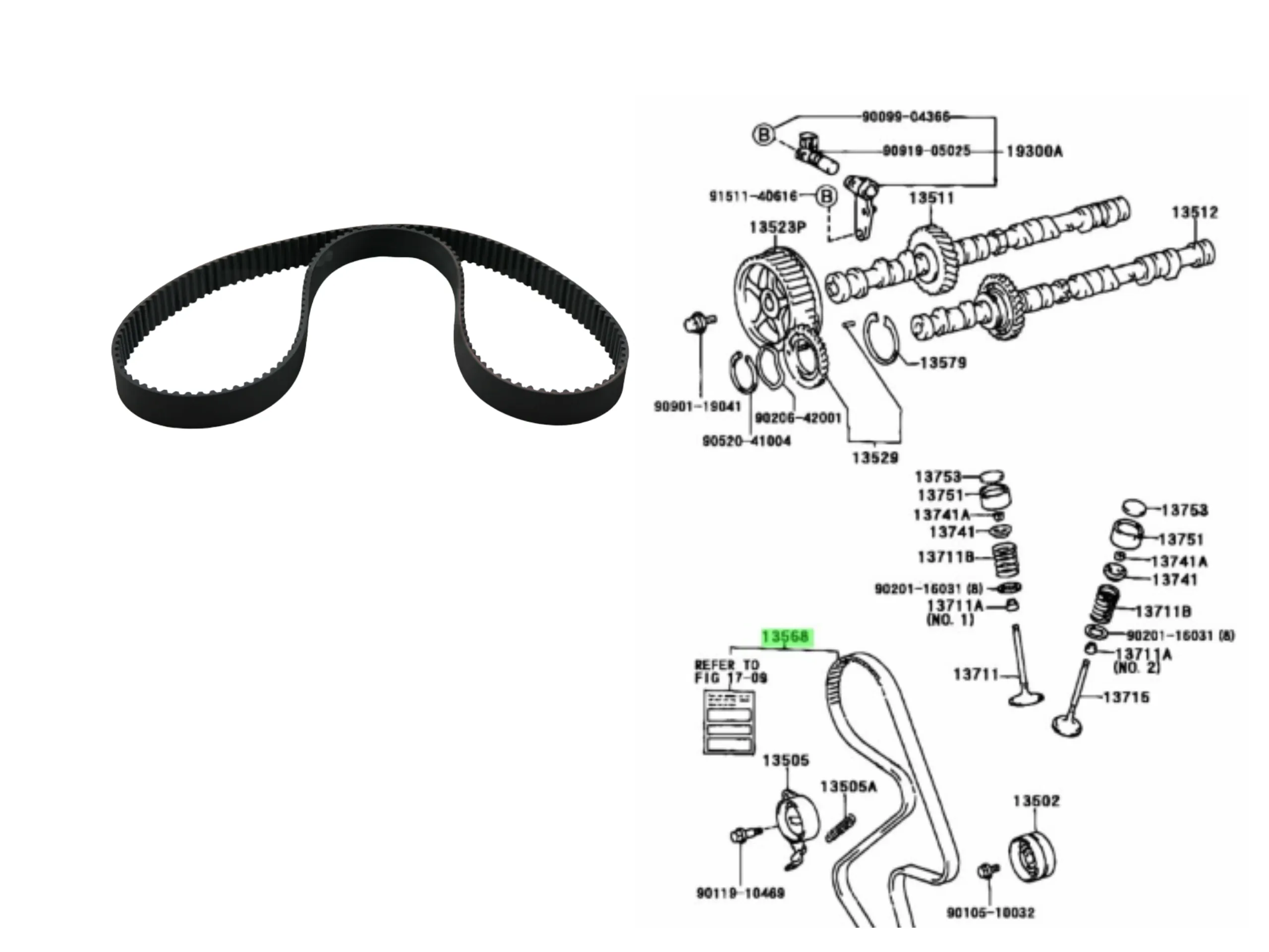 CORREA DISTRIBUCION CORONA 94-03 / RAV 3SFE / CELICA 94- 5SFE