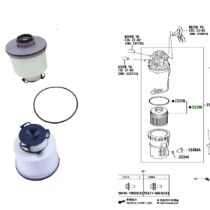 FILTRO GASOIL HILUX 2016- ORIG
