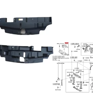 COBERTOR SUPERIOR GRILLA RADIADOR YARIS 2016-