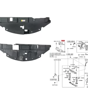COBERTOR SUPERIOR GRILLA RADIADOR YARIS 2018- ORIG