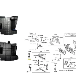 ALETA INFERIOR FRENTE INTERIOR RH YARIS 4 PUERTAS 2018-