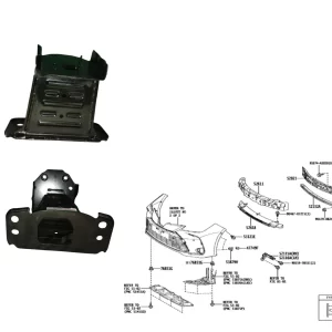 REFUERZO ALMA PARAGOLPE DELANTERO COROLLA 2020-/ COROLLA CROSS 2021- RH