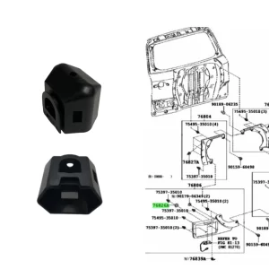 CLIP SOPORTE MOLDURA PORTON TRASERO RAV 2008-