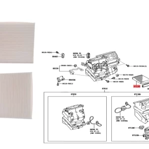 FILTRO HABITACULO HILUX 2005- / SW4 2005- / COROLLA 2008- / YARIS