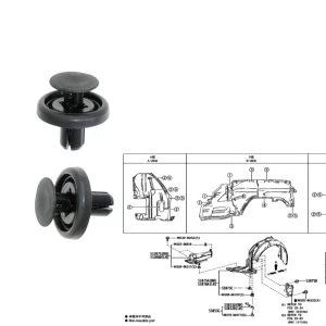 CLIP GUARDAPLAST DELANTERO COROLLA 02/2020 / ETIOS / RAV (NO HILUX)
