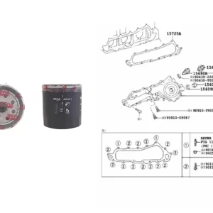 FILTRO ACEITE HILUX 2005- / SW4 2005- / PRADO 1KDFTV / HIACE 2021- / INNOVA  IMP