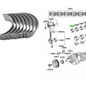 COJINETE BANCADA HILUX 1KD / 2KD / SW4 / HILUX 3.0 TURBO S