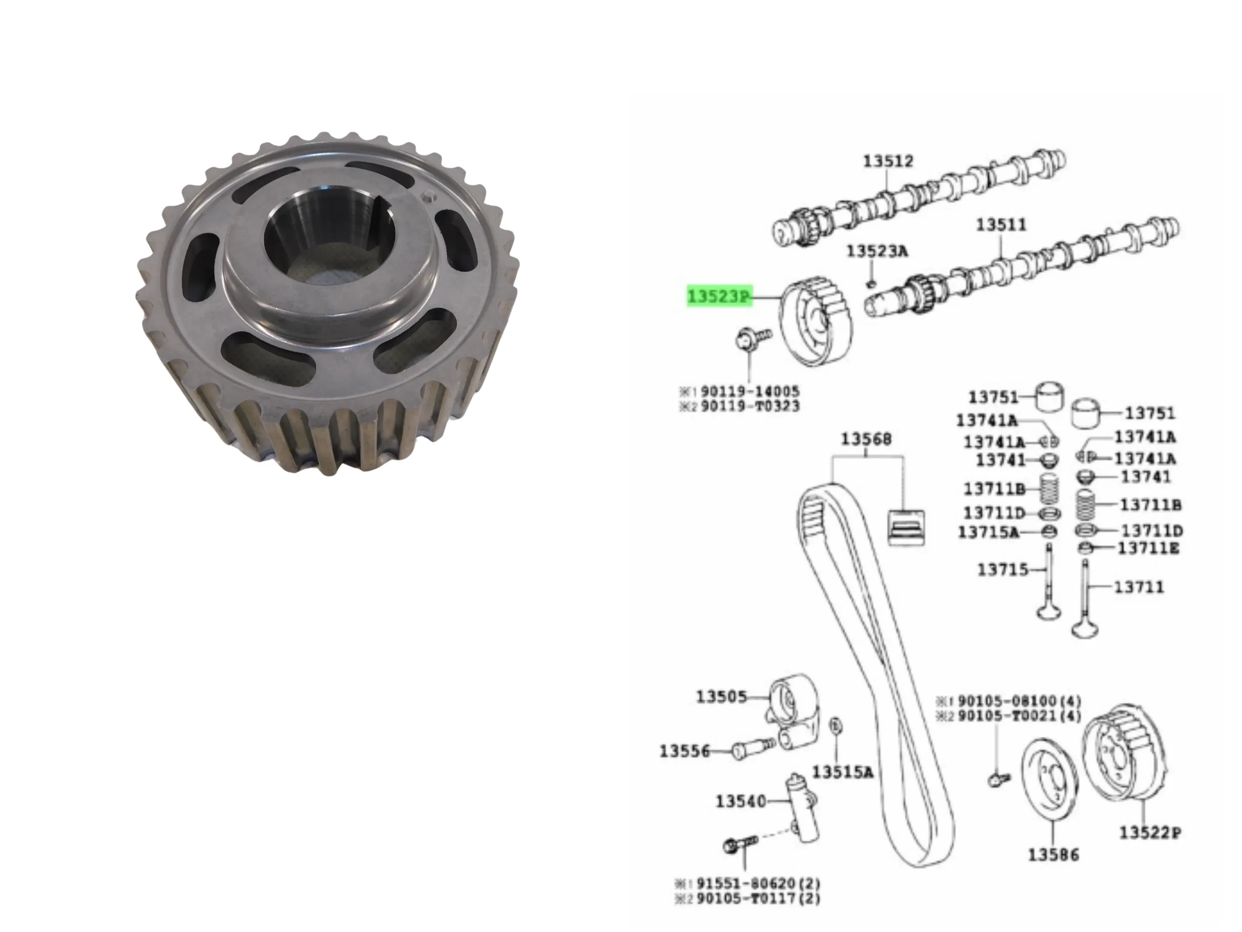 ENGRANAJE ARBOL LEVAS HILUX 2005- / SW4 TODAS ORIG