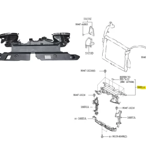 COBERTOR SUPERIOR GRILLA RADIADOR RAV 2013-