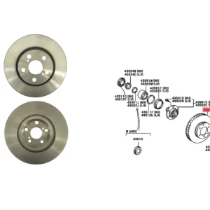 DISCO FRENO COROLLA 2008-17 DELANTERO * VENDER EL PAR* HI