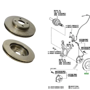 DISCO FRENO TOYOTA ETIOS / YARIS 2018- DELANTERO .*VENDER X2* IMP.