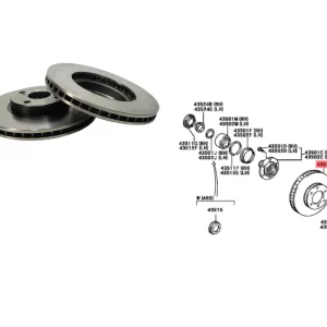 DISCO FRENO COROLLA 02/07 DIESEL DELANTERO .* VENDER PAR*