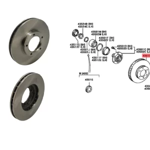 DISCO FRENO HILUX 4X2 92/2001 IMP * NO VENDER SOLO
