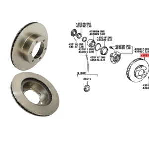 DISCO FRENO SW4 97/2002 IMP.p/LLANTA 16 * CHASIS *