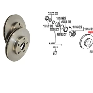 DISCO FRENO RAV 4 2001/2007 DELANTERO ANT.IMP * NO VENDER SOLO*