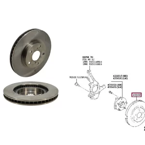 DISCO FRENO RAV 4 2007/2015 DELANTERO ANT.IMP *VER C/ MUESTRA*