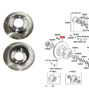 DISCO FRENO HILUX 4X4 92-96 EJE RIGIDO IMP * NO VE