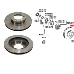 DISCO FRENO LAND CRUISER PRADO 03/06 / SW4 2016- DELANTERO IMP*