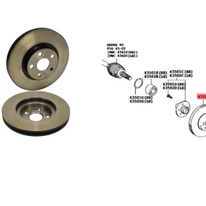 DISCO FRENO COROLLA 2014- ORIGINAL