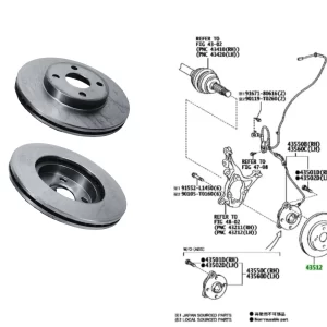 DISCO FRENO TOYOTA ETIOS / YARIS 2018- DELANTERO .ORIG