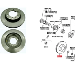 DISCO FRENO HILUX 2016- ORIGINAL