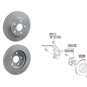 DISCO FRENO RAV 4 2007-15 DELANTERO ANT ORIG *VER C/ MUESTRA*