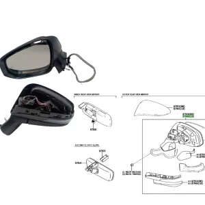 ESPEJO COROLLA CROSS 2021- XEI/SEG C/LUZ LH *SE REBATE ELEC*