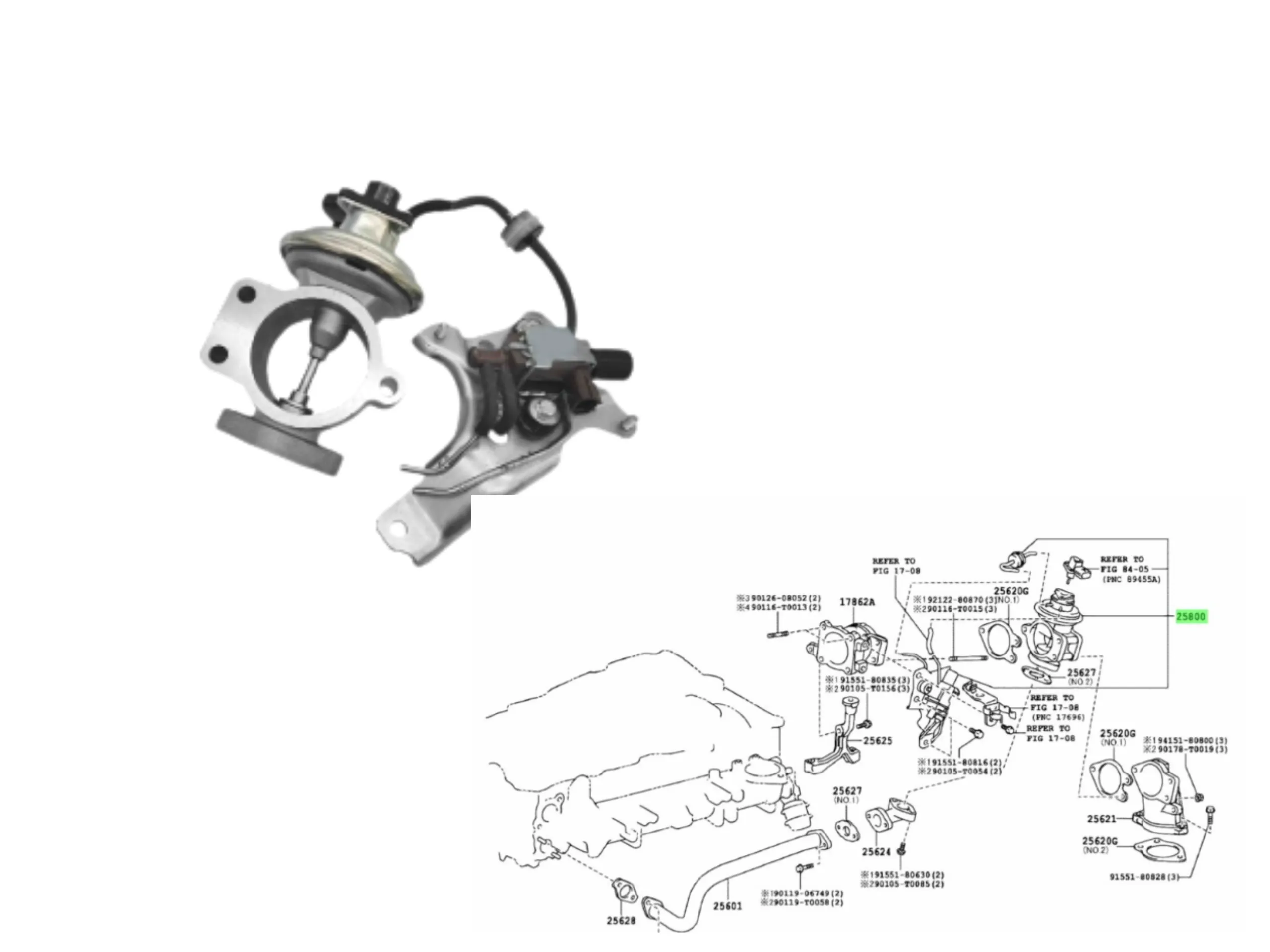 VALVULA EGR HILUX 2012-2015 2.5 2KDFTV *CHASIS* IMP