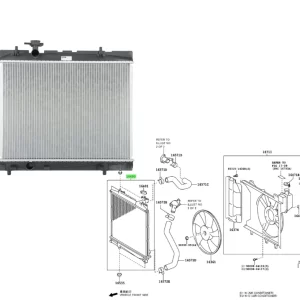 RADIADOR AGUA ETIOS 2013-16 *DENSO*