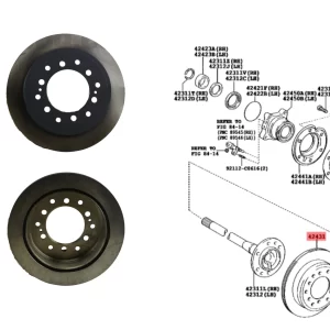 DISCO FRENO TRASERO SW4 2016-24 / PRADO 09-13 *VENDER EL PAR* IMP