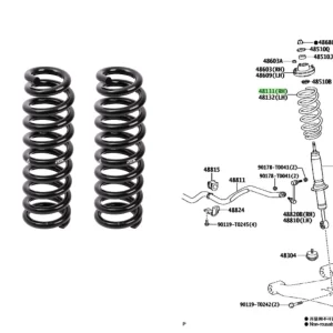 ESPIRAL DELANTERO HILUX 2005- 2KD 36 CM C/U *VENDER EL PAR* STD NACIONAL