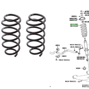 ESPIRAL DELANTERO  HILUX 2016- 36CM C/U *VENDER EL PAR* STD NAC
