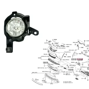 TAPA FARO AUXILIAR RAV 4 2013-2015 RH *MOD CON FARO AUXILIAR*