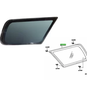 VIDRIO FIJO LATERAL TRASERO RH SW4 1996-03 *GRIS*
