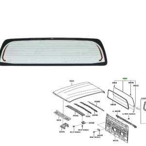 VIDRIO LUNETA HILUX 2016- TODAS ORIG