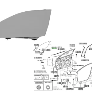 VIDRIO PUERTA DELANTERA LH COROLLA CROSS 2020-
